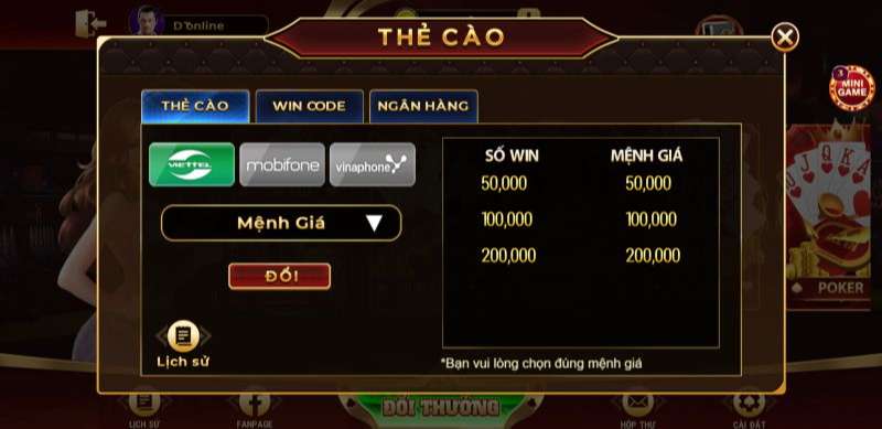 Hệ thống gửi và rút tiền nhanh chóng Baowin Net