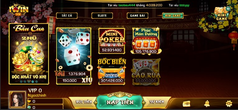 Không gian săn hũ trực tuyến tuyệt đỉnh Nổ hũ iwin club