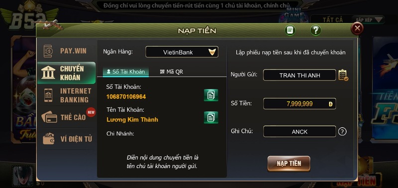 B52 giao dịch an toàn