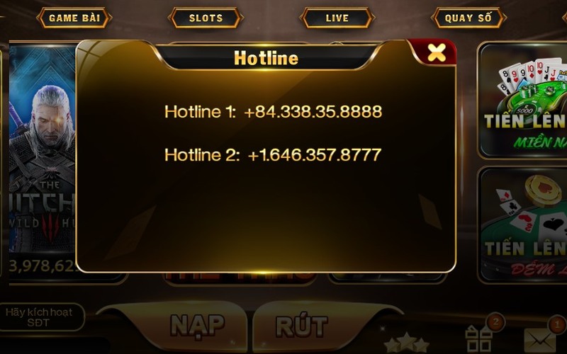 Yo88 thông báo bằng hotline