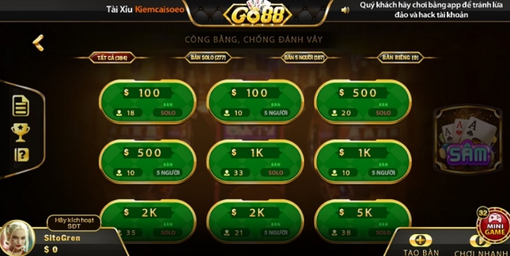 Tổng hợp các mẹo chơi bài Sâm tại Go88 để nắm chắc phần thắng