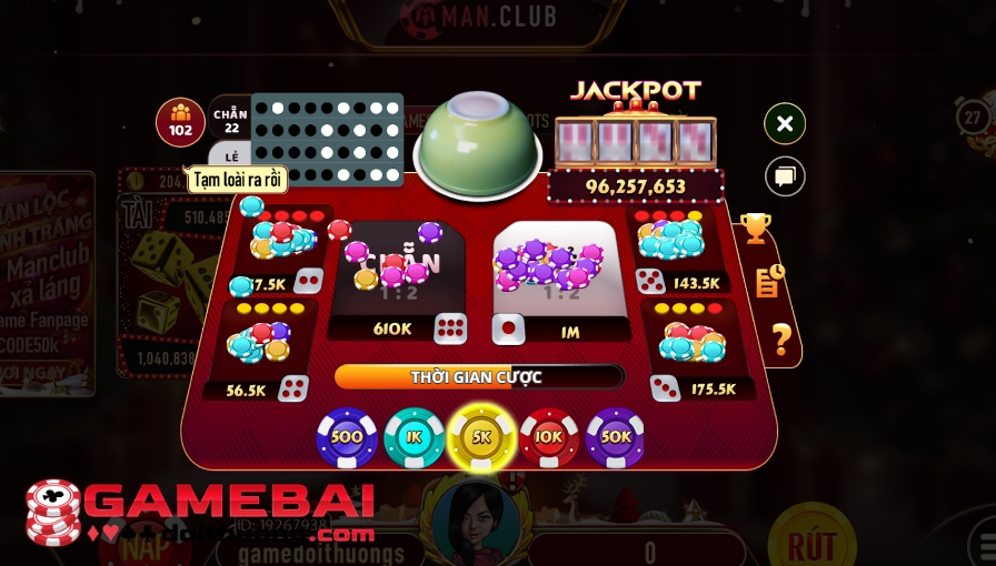 Cược trong Xóc Đĩa Man Club