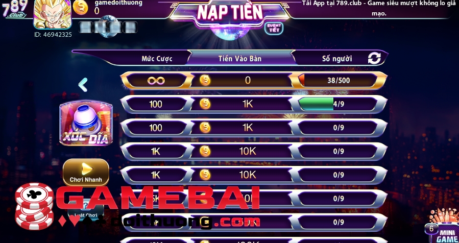 Hướng dẫn cách chơi Xóc Đĩa tại 789 Club