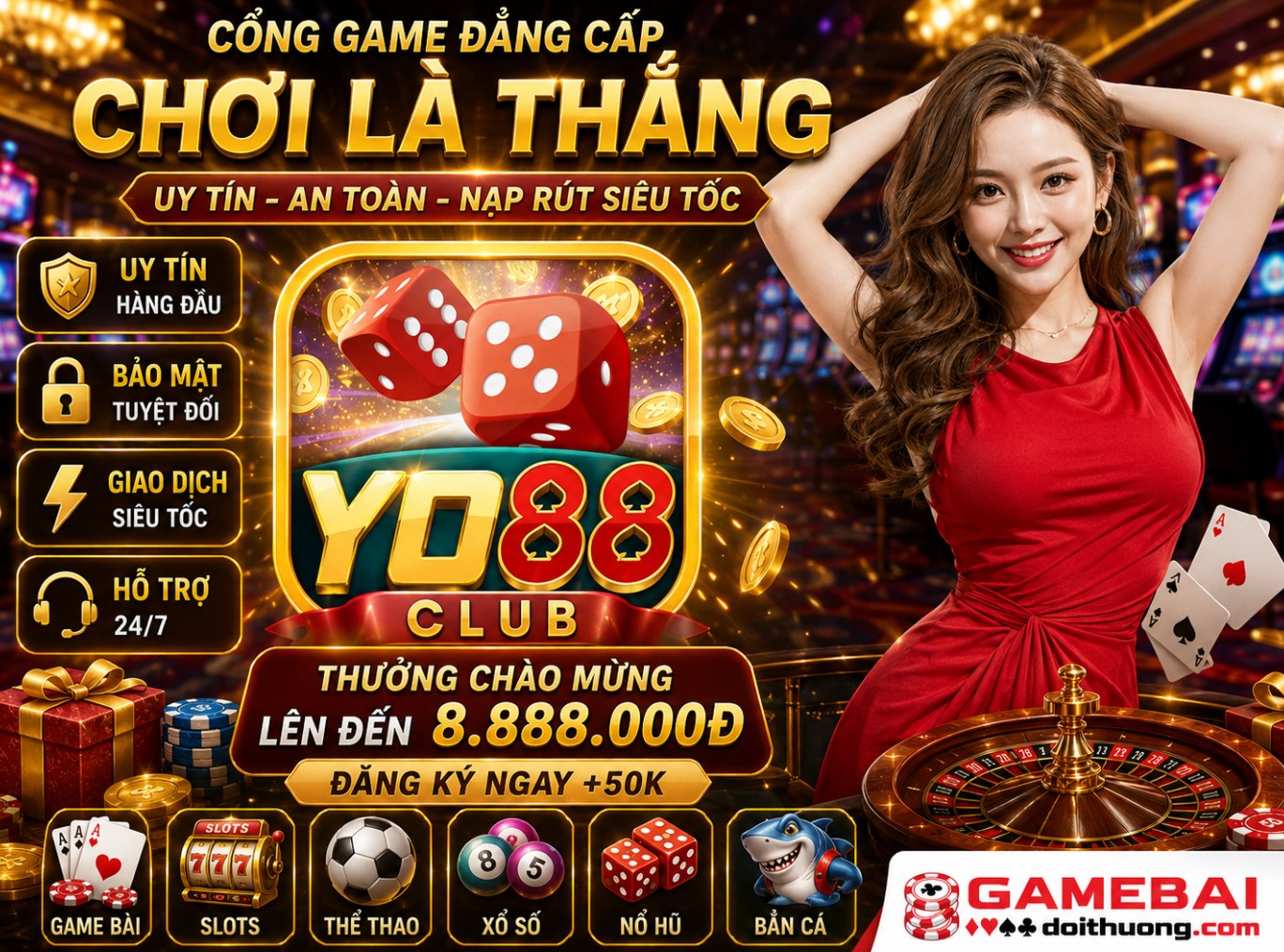 Yo88 – Trải nghiệm sân chơi game bài đổi thưởng hấp dẫn