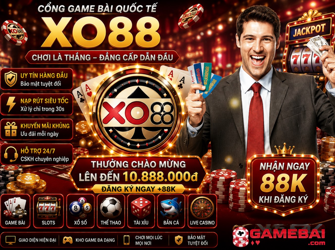 XO88 – Hệ thống game siêu đẳng, làm giàu cực nhanh