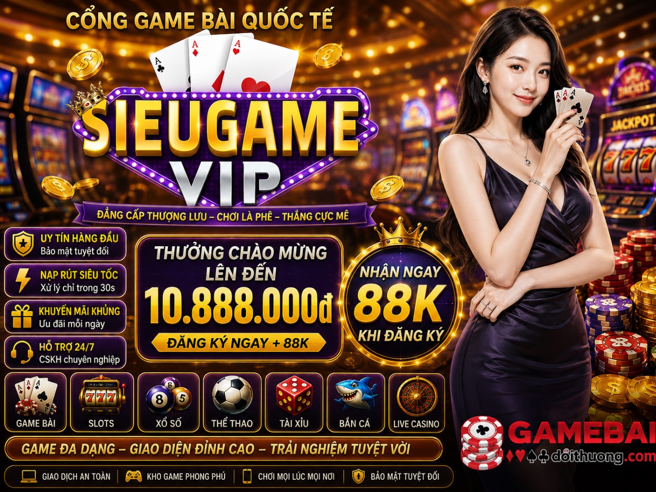 SieuGame Vip – Cổng game bài đẳng cấp quốc tế 2026